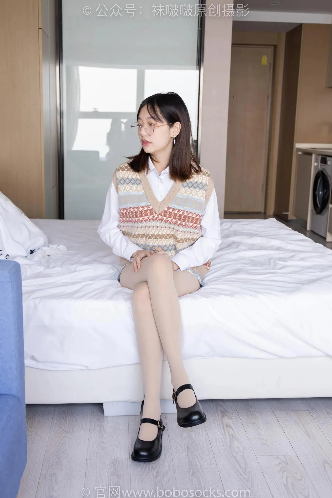 [BoBoSocks袜啵啵]NO.169 小甜豆-黑皮鞋、厚黑丝、厚肉丝 [145P]插图7